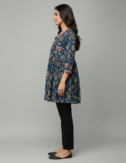 ZOVOR Women's 100% Cotton Floral Print Tunic Top | Style Code ZVR_C02 | Casual & Everyday Wear