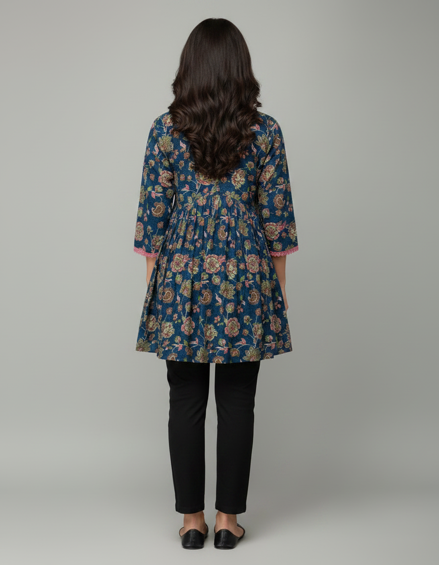 ZOVOR Women's 100% Cotton Floral Print Tunic Top | Style Code ZVR_C02 | Casual & Everyday Wear