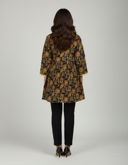 ZOVOR Women's 100% Cotton Lace Detail Tunic Top | Style Code ZVR_F02 | Floral Print | Casual & Office Wear