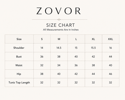 ZOVOR Women's 100% Cotton Angrakha Tunic Top | Style Code ZVR_B02 | Floral Print | Casual & Office Wear